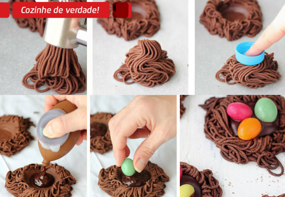 Quer aprender a fazer este biscoito em formato de ninho?